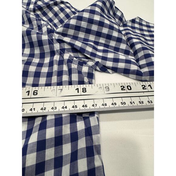 NEW UNTUCKit Women's Belleza Button Up Shirt 10 Blue Gingham Check Cotton NWT - Picture 8 of 11